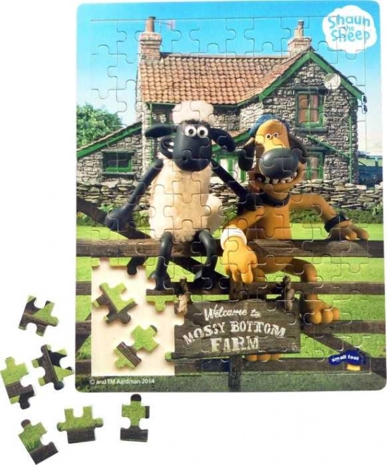Puzzle in legno Small Foot – Shaun la Pecora, 100 pezzi