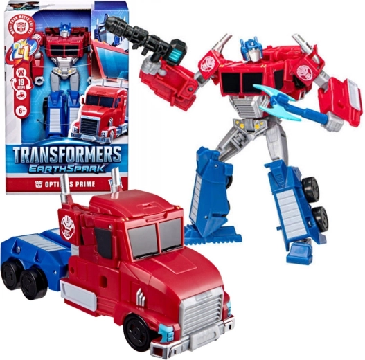 Hasbro Transformers EarthSpark action figure deluxe Optimus Prime 2 in 1 (robot/camion) - 1 pezzo