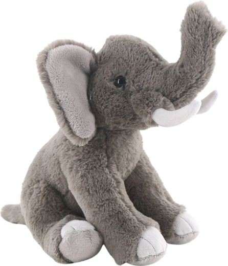 Elefante africano di peluche seduto 21 cm