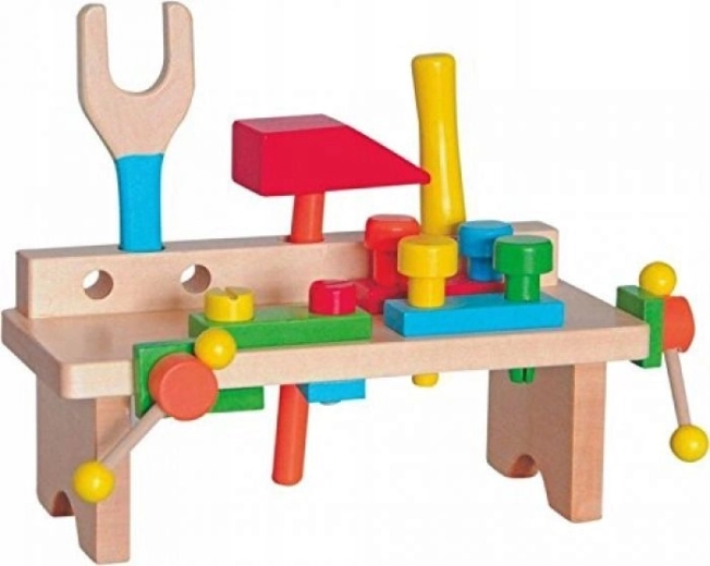 Banco da lavoro in legno per bambini con attrezzi