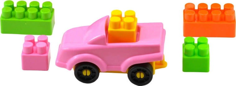 Veicolo costruito con i mattoncini per ricostruzioni creative