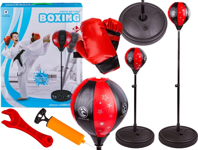 Set da boxe per bambini con supporto 120 cm