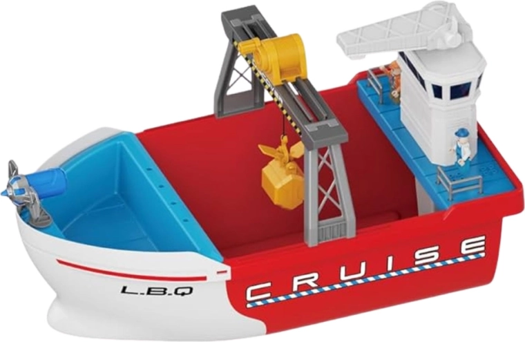 Avventura di pesca con gru e canna