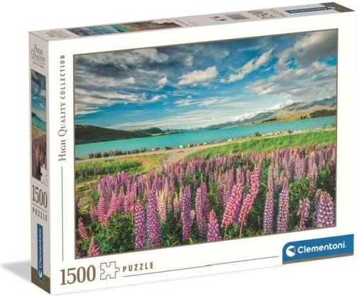 Puzzle Clementoni Lupini sul lago Tekapo, 1500 pezzi