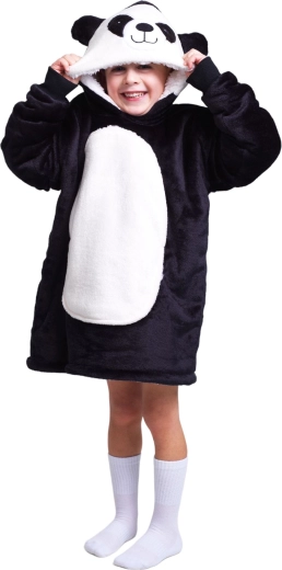 Cozy Noxxiez coperta-maglia per bambini calda con cappuccio Panda