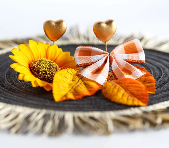 Set decorativo autunnale con foglia, 5 pezzi