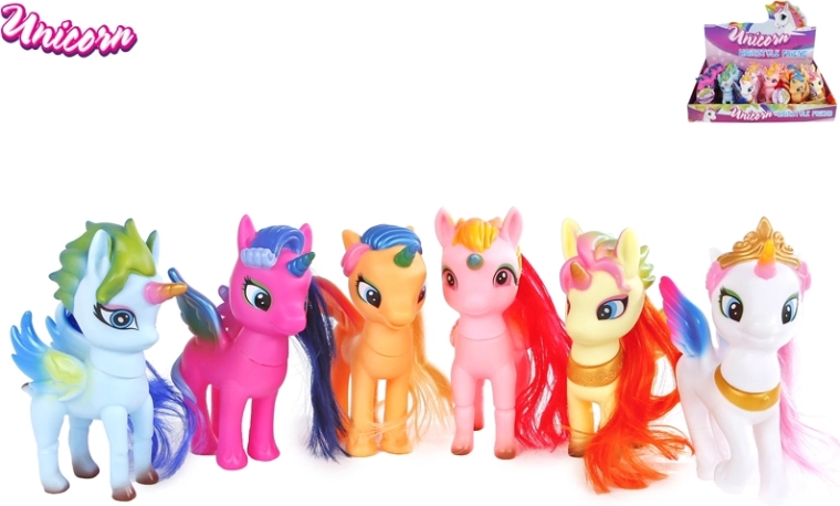 Unicorno con testa girevole 13 cm