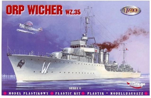 Kit di modellismo Mirage Hobby cacciatorpediniere ORP Wicher 1:400