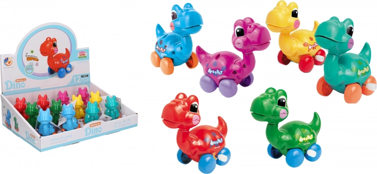 Dinosauro a carica in plastica 10 cm