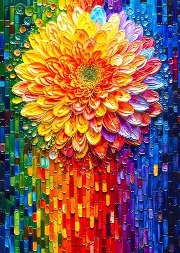 Puzzle Enjoy Mosaico floreale 1000 pezzi