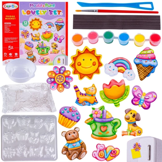 Kit creativo per realizzare magneti da colate DIY (motivi dolci) - 1 pezzo