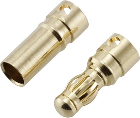 Connettori a banana dorati 3,5 mm (spina + presa)
