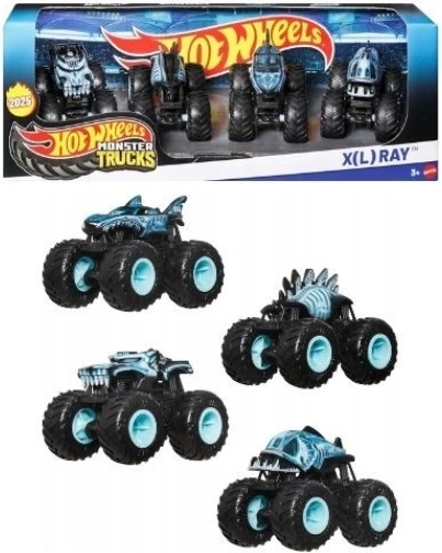 Hot Wheels monster truck XL Ray – set da 4 pezzi