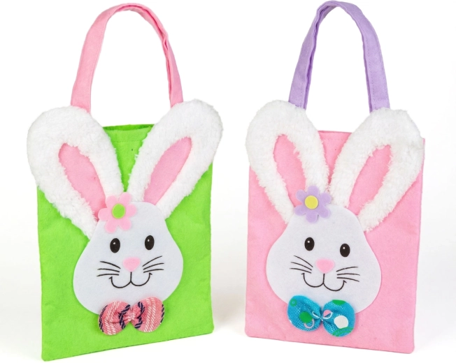Borsa pasquale in feltro con coniglietto 24 × 20 cm - 1 pezzo
