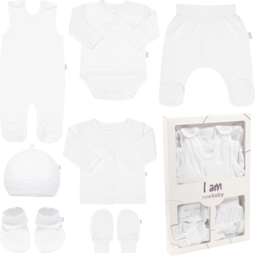 New Baby I AM set neonato per la maternità bianco