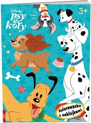 Ameet Disney Cani e gatti – album da colorare con adesivi