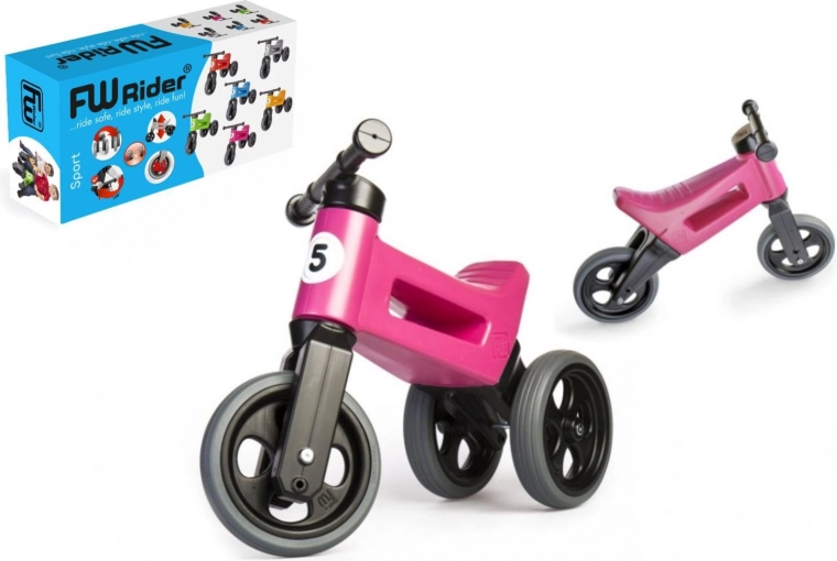 Bicicletta senza pedali Funny Wheels Rider Sport 2in1 per bambini – Rosa