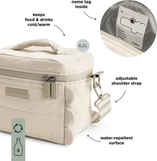 Borsa termica trapuntata Done by Deer Croco color sabbia