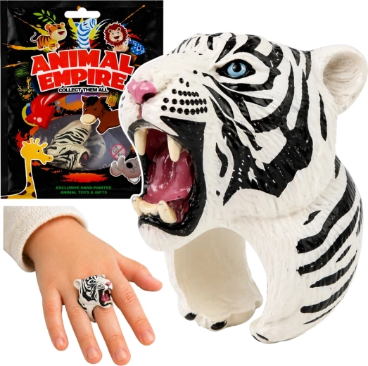 Anello per bambini con tigre bianca