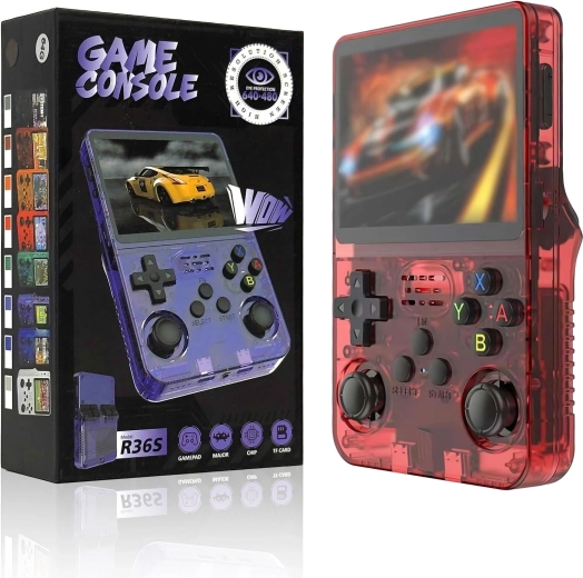 Console portatile retro Renew Force R36S rossa 64 GB (ArkOS 2.0) - 1 pezzo