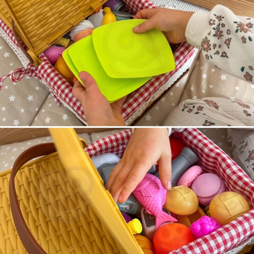 Gioco della cucina, del negozio e della tavola