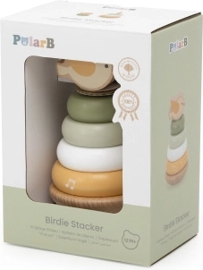 Torre impilabile in legno con uccellino Viga Toys PolarB