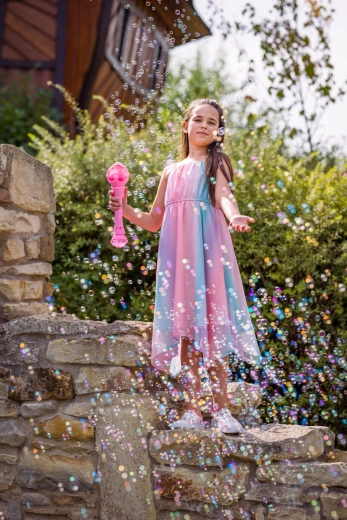 Getto magico di bolle con una sola pressione