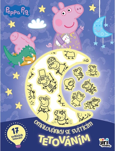 Album da colorare con tatuaggi luminosi Peppa Pig