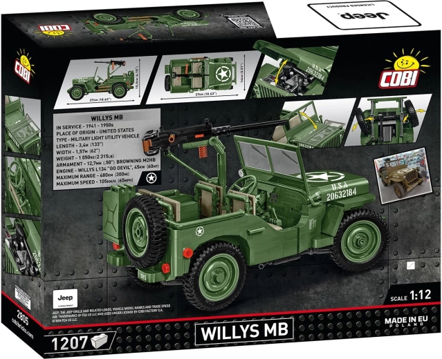 Iconico Jeep Willys MB in scala 1:12