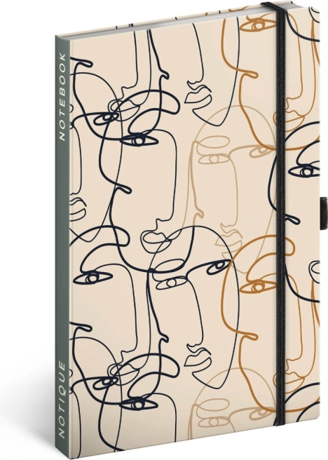 NOTIQUE taccuino rigato volto 13 × 21 cm