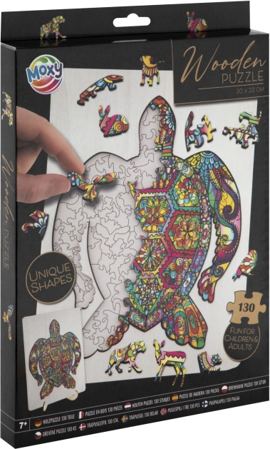 MOXY Puzzle a contorno Tartaruga 130 pezzi