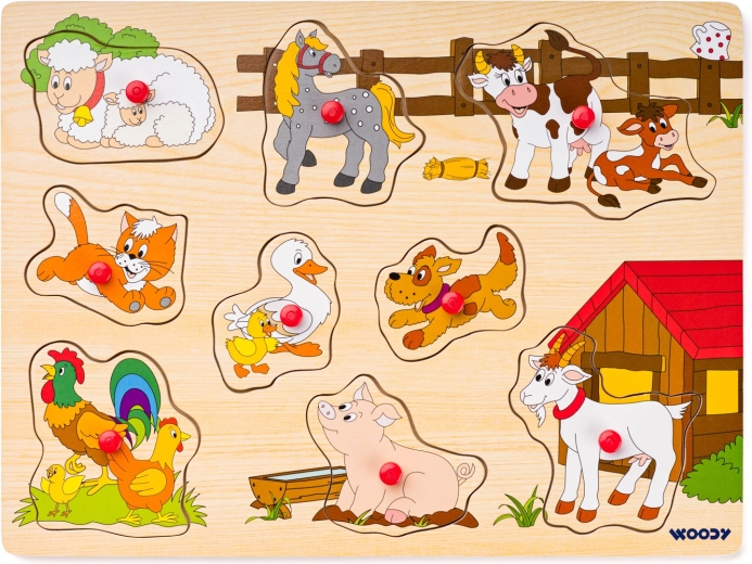 Puzzle da incastro con animali della fattoria