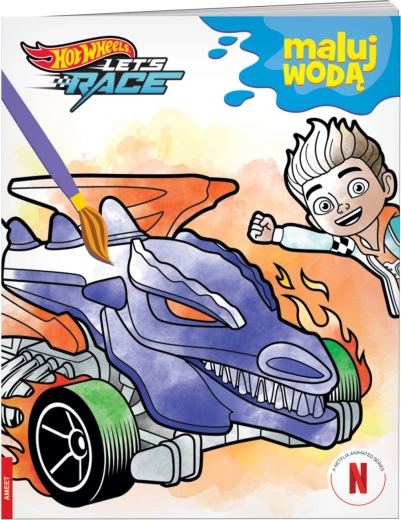 Hot Wheels pittura ad acqua – libro da colorare per bambini