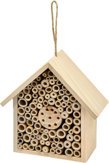 Hotel per insetti in legno 18 × 8,5 × 20 cm