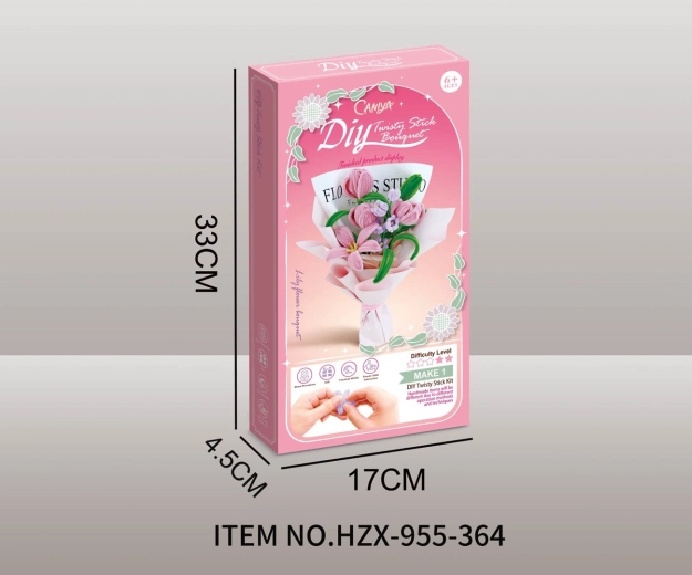 Set di fiori morbidi – crea un bouquet di tulipani rosa