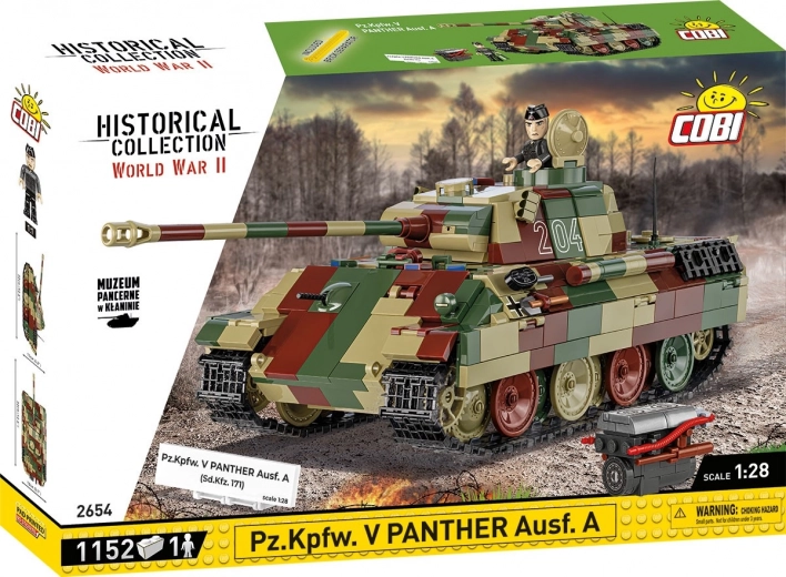 Set di costruzione del carro armato Panther Ausf. A 1:28 di COBI – 1152 pezzi