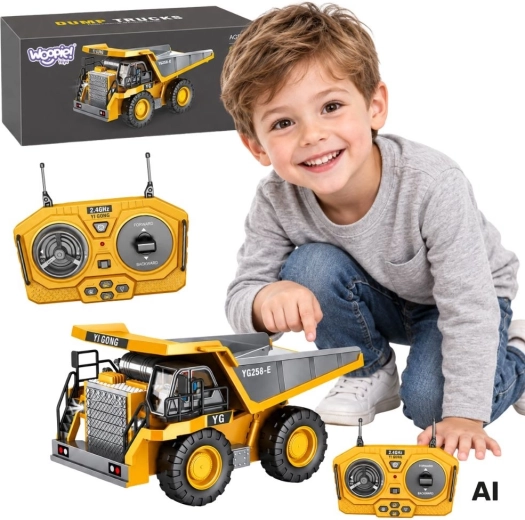 WOOPIE autocarro da cantiere ribaltabile radiocomandato con luci e suoni