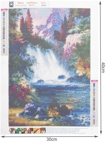 Motivo della cascata con scintillante effetto 5D