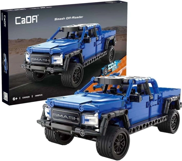 CaDA fuoristrada blu Smash Off-Roader pull-back