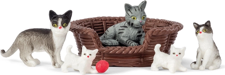 Famiglia di gatti Lundby per casa delle bambole