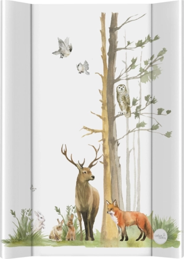 Ceba Baby materassino fasciatoio da lettino Basic Woodland 50 × 70 cm con tavola rigida