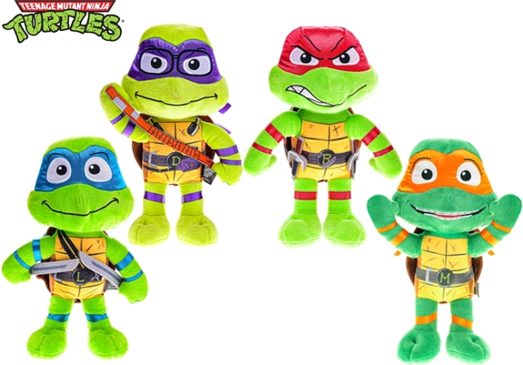 Pupazzo di peluche delle Tartarughe Ninja Mutant Mayhem 28 cm