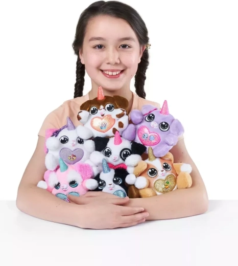Cagnolino di peluche con corno da unicorno