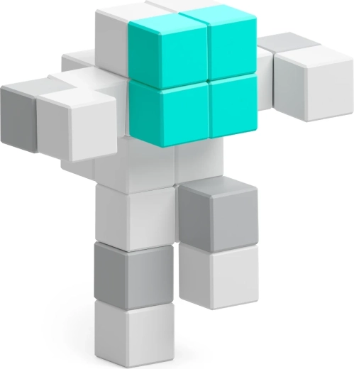 Costruzioni creative di figure, veicoli e avamposti