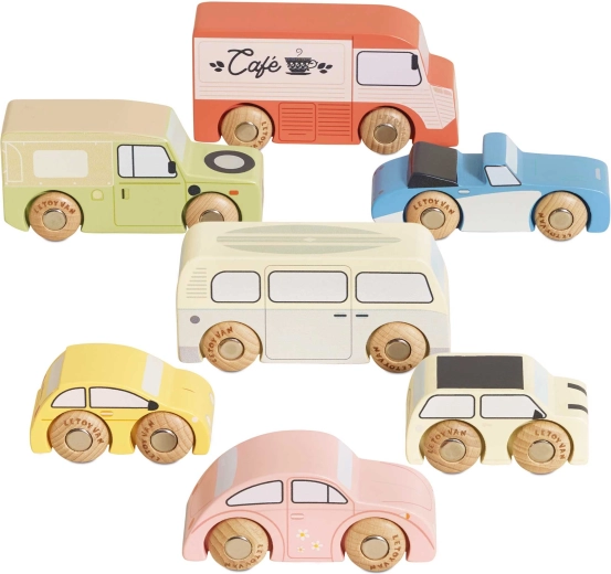 Le Toy Van set vintage di macchinine in legno