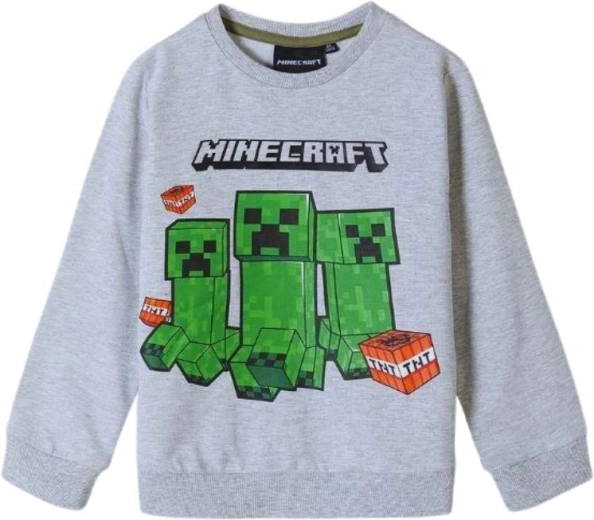 Felpa grigia Minecraft