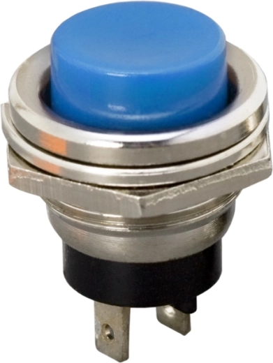Pulsante da incasso blu