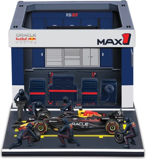 Set Pit Pass Formula Racing F1 Bburago – Oracle Red Bull Racing RB21 2025 #1 Max Verstappen 1:43