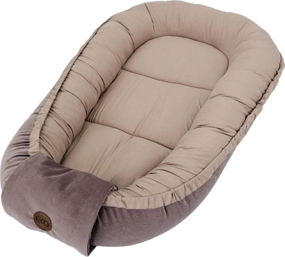 Nido in cotone EKO per neonati, velluto, 85 × 50 cm – Rosa scuro