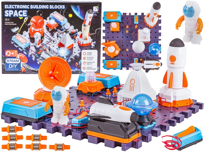 Set sperimentale elettronico spaziale per bambini – razzo e base spaziale